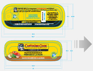 modélisation - filaire twings - 3D - TWINGS - image - virtuelle - packshot - prise de vue - produit - infographie - Grande distribution - itm - Intermarché - MDD - Capitaine Cook - Conserve - maquereaux en couleurs 3D - brief - artworks